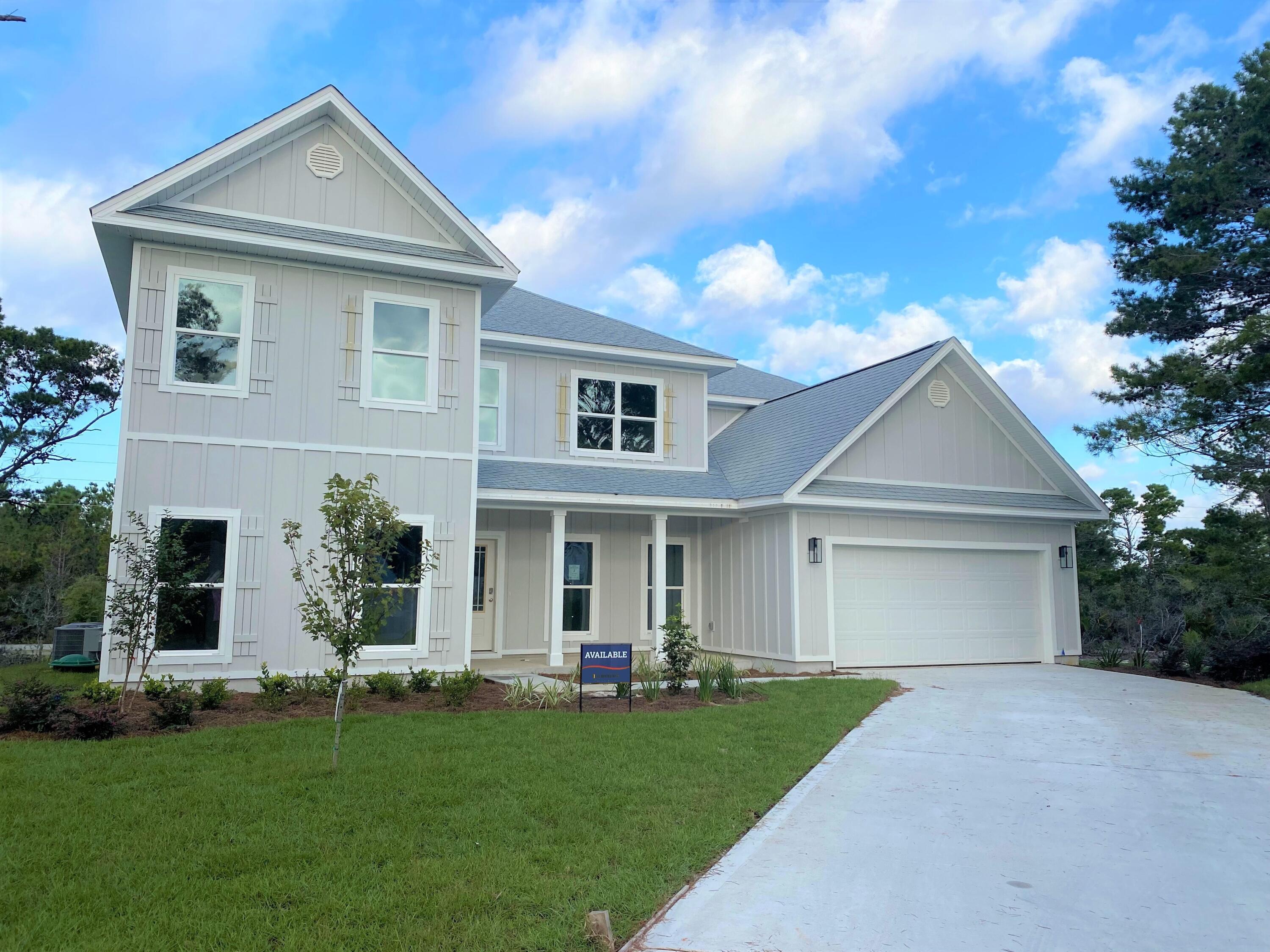 Welcome to Ocean Estates! You will find this community nestled between Hwy 98 and Scenic Hwy 30A making it just minutes from Grand Blvd, schools, dining, and the emerald waters. The Elliot is a gorgeous 5 bed, 4 bath, 2 story home. The formal dining room and a study is situated just off the foyer. The open kitchen makes entertaining easy, with a large center island and granite countertops. Appliances include a smooth top range, dishwasher and disposal. For storage there is plenty of cabinets and a walk-in pantry located just off the hallway leading to the laundry room and two car garage. You can enjoy morning coffee from your breakfast area with access to the covered back porch. This home will have construction completed by October 2021.