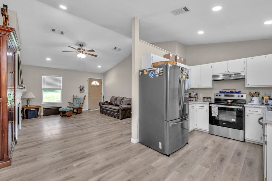 This lovely 3 bed/2 bath remodeled home on a fully fenced 1/4 acre lot in Pepper Ridge, is bright and airy with vaulted ceilings in the Great Room, plus an extra large bonus room that could be used as a Family Room, Office or even an additional Bedroom. Much of this cute home has been recently updated including Brand New HVAC, a 2018 Roof, newer Gas Hot Water Heater, Windows, Doors and Luxury Vinyl Plank flooring, Stainless Appliances, paint, texture, recessed lighting and so much more! This is one not to be missed! Oh....and did I mention, NO POPCORN, NO CARPET and NO HOA! Ideally located for Downtown, the Airport, NAS Pensacola and less than 30 minutes to the beautiful white sands of Pensacola Beach.