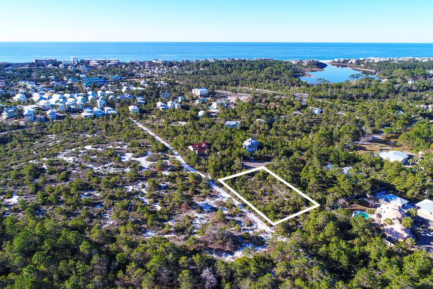 This generously sized homesite, just over half an acre and located on a quiet cul-de-sac, borders the Point Washington State Forest in the quaint coastal community of Pines of Blue Mountain. The Pines of Blue Mountain is a 35+ acre community located in the heart of Blue Mountain Beach along Scenic Highway 30A. The community features large homesites which allows for capability of building a home, guest house, and pool while still maintaining privacy. The homesites have no build out time. Experience the 30A lifestyle with convenient access to Gulf Place, Redfish Village, as well as public beach access.