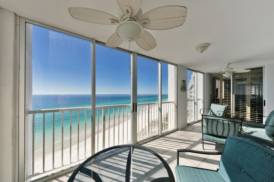 Spacious 3BR/2BA gulf front unit on the 11th floor of Tower 2 located at Shoreline Towers.  Located in the heart of Destin on Holiday Isle with Gulf Views.  Beautiful large open kitchen with granite counter tops and all stainless appliances.  Kitchen has breakfast bar that is right off dining area and large living room that is nicely appointed.  Balcony off of living room that is enclosed with windows for viewing the beach and gulf.   Primary Bedroom has a king, 1st guest bedroom another king and 2nd guest bedroom two queens.   Primary bathroom has tiled walkin shower and granite countertops.  Unit on rental program with $50,000+ rental history.Sellers have opted to leave balcony glass in current configuration for current renovation.Plenty of parking and boat parking for Owners.