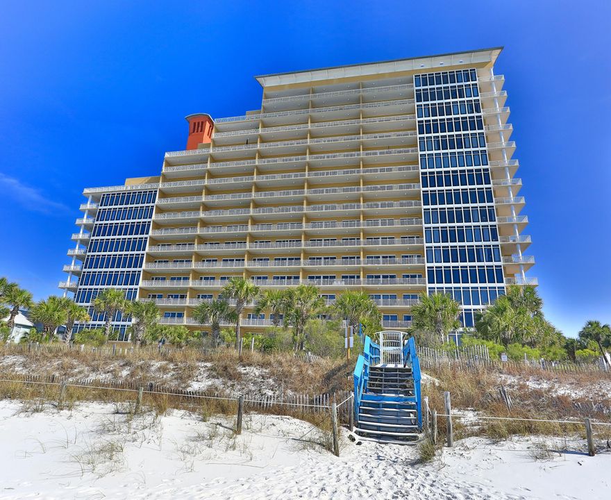 Come see the incredible Gulf views from this turn-key, rental ready condo...Sterling Beach 1202! This 3 bedroom, 12th floor unit is over 1600 square feet featuring breath-taking views from the gulf-front master and open concept living area. You'll love the expansive 38 foot balcony, with plenty of room for the whole family to share the beautiful sunrise and sunsets. Some recent updates were made, including ceramic wood-plank tile floors and crown molding in the main living areas, carpet in the bedrooms, new soft-close shaker style cabinetry and drawers in the kitchen and bathrooms along with high level granite counter tops. The new appliances include a Bosch dishwasher, Whirlpool fridge, and GE microwave, stove and washer and dryer! Other upgrades include a 2014 water heater and 2016 AC!