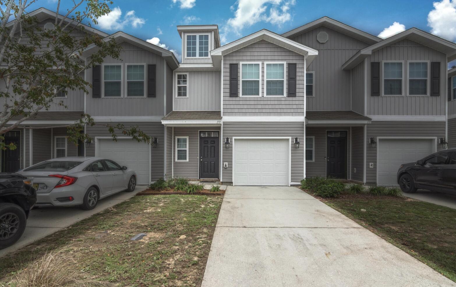 Wonderful investment or starter home opportunity! 3 bedroom, 2.5 bath 2017 built townhome located in central Crestview. Quick commute to area bases and convenient to restaurants, schools, and local shopping. This 2 story townhome features functional and water resistant luxury vinyl plank throughout the main floor, and half bath to accommodate guests. The 3 bedrooms and 2 additional full baths are located on the second floor. LOW maintenance, easy living-HOA handles most of your exterior needs! This is a fantastic opportunity to own at an attractive price- schedule your showing today!