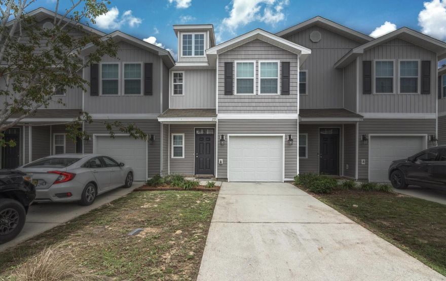 Wonderful investment or starter home opportunity! 3 bedroom, 2.5 bath 2017 built townhome located in central Crestview. Quick commute to area bases and convenient to restaurants, schools, and local shopping. This 2 story townhome features functional and water resistant luxury vinyl plank throughout the main floor, and half bath to accommodate guests. The 3 bedrooms and 2 additional full baths are located on the second floor. LOW maintenance, easy living-HOA handles most of your exterior needs! This is a fantastic opportunity to own at an attractive price- schedule your showing today!