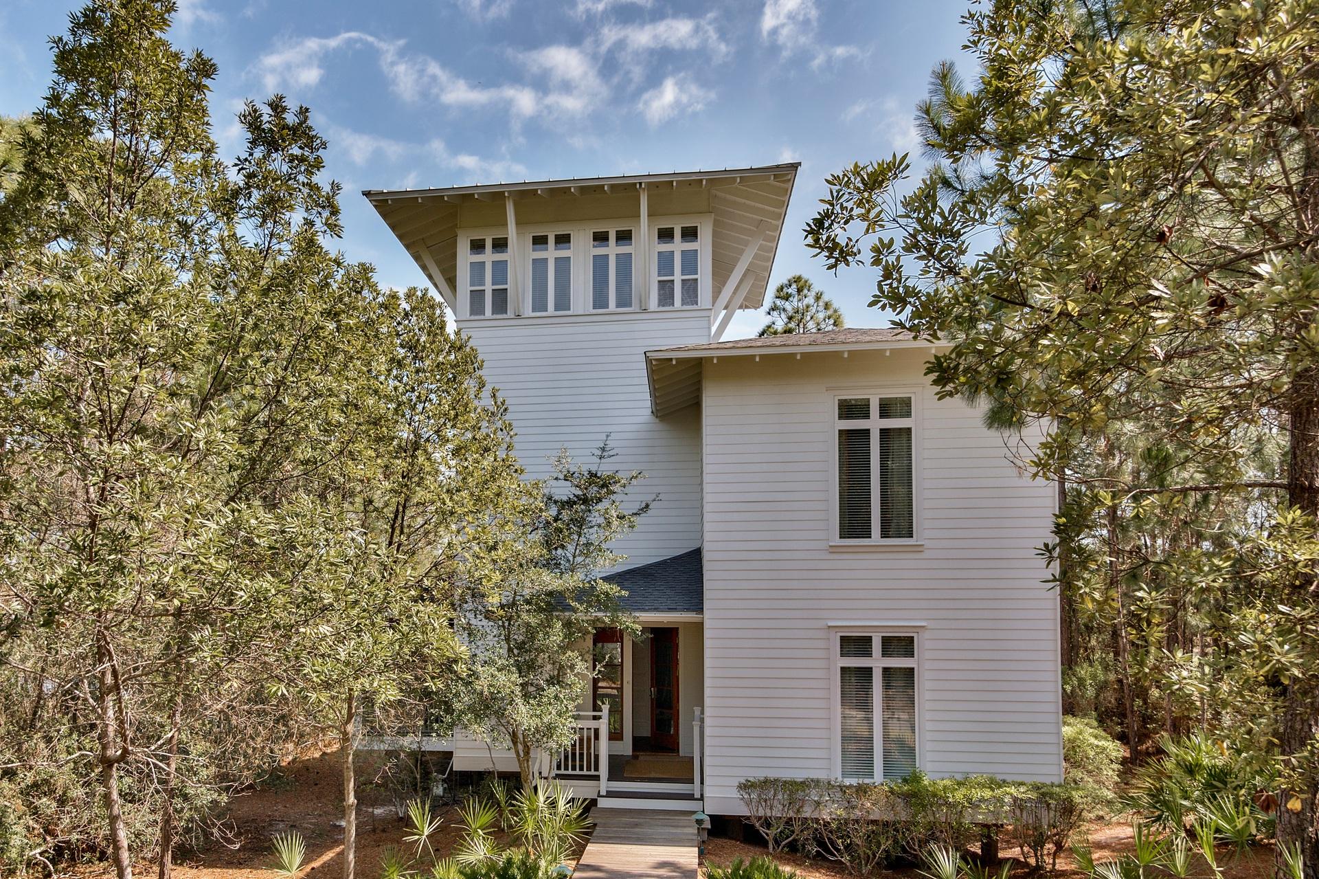 Unique neighborhood within Sandestin's gates that is managed by Fairmont's Luxury Hotel division with first class amenities and services is: Inspiration at Sandestin. With a quiet/private location and multiple views:lake, golf course, marsh and bay (sunsets-3rd floor). This single family home is maintained as a condominium (see budget for explanation) as an Amenity and Service based neighborhood within Sandestin with its own Private Club House/check in and concierge/pool/summer kitchen/fitness room/massage rooms/guest suite - full time staff - activities and planned events for owners and guests. Three screen porches with a private summer kitchen. A custom home builder home with high level finishes throughout. 3 brm plus bonus/media room/3 baths 2 Master suites on the 1st and 2nd level.