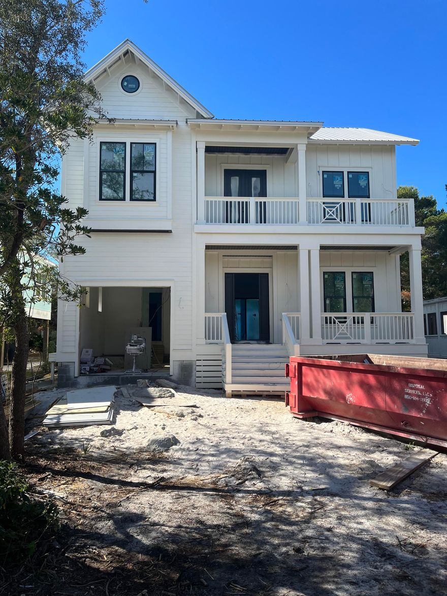 New home south of Hwy 30A in Seagrove/Eastern lake area. Home to be completed in early 2023. Home comes with heated pool. garage, shiplap interior walls. Bosch appliances etc . .  This location offers easy beach access and also easy access to eastern lake.  Great for permanent residence or would be a fantastic short term vacation rental. Home offers 5 Bedrooms and 41/2 baths. Quality construction is easily recognizable when you enter the home.