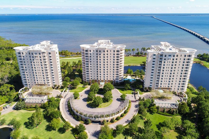 Rare Opportunity To Own The Highly Sought-After Darlington Floor Plan Located In Building 3 On The 16th Floor.  Offering Incredible Views In Every Direction Of The Choctawhatchee Bay, Gulf Of Mexico, City Of Destin & Fred Couples Signature Golf Course. This Residence Has Been Completely Remodeled With Exquisite Finishes Throughout & Is Being Sold Fully Furnished.  Private Elevator Vestibule Off Foyer With Gorgeous Solid Alder Double Doors.  Upon Entering The Residence There Are 2 Guest Bedrooms, 1 With Balcony Access & Both With En-Suite.  Follow The Grand Hallway To A Dramatic Study Covered With Custom Knotty Walnut Trim & Finishes, Double Sided Gas Fireplace & Large Balcony.  Formal Dining Room Has Unique Wine Cellar With Barrel Storage Cabinet & Tall Wine Cooler. Beautiful Kitchen With Subzero Refrigerator, Viking Range, Bosch Dishwasher & Tons Of Custom Cabinetry.  Large Great Room is Open To The Kitchen & Has Gas Fireplace & Access To Both Balconies.  Main Balcony Has Stunning Views Of The Sunset & Full Summer Kitchen.  Master Suite Is Breathtaking With 180 Degree Views & Juliet Balcony.  The En-Suite Offers Double Vanities Jacuzzi Tub & Lavish Walk-In Closet Made Of Knotty Walnut Cabinetry.  Main Living Areas Have Polished Travertine Floors & Bedrooms Chocolate Pecan Hardwood.  This Residence Comes Complete With Large Climate Control Storage Space, Plus Storage On Unit Level, Golf Cart Space & New HVAC Units With 10 Year Warranty... Over $60k In Value! 

Amenities Galore... They Include: Gated Community, Two Underground Parking Spaces, Private Storage Room, Fitness Center, State-of-the-Art Health Club, Spa Treatment Rooms, Bi-Level Garden Style Heated Lap Pool w/ Whirlpool, Wine Room w/ Locker, Catering Kitchen, Lounge, Card Room, Dog Park, Workshop, Potting Room, Guest Suites, Outdoor Patio & Stone Fireplace, Walking Trails, Bocce Ball Court, Tennis Courts, Golf, Equestrian Center, Owners Library, Clubroom with Banquet Kitchen, Expansive Gardens and Green Spaces with Reflection Ponds, Arbors, Covered Swings & Benches, & So Much More!