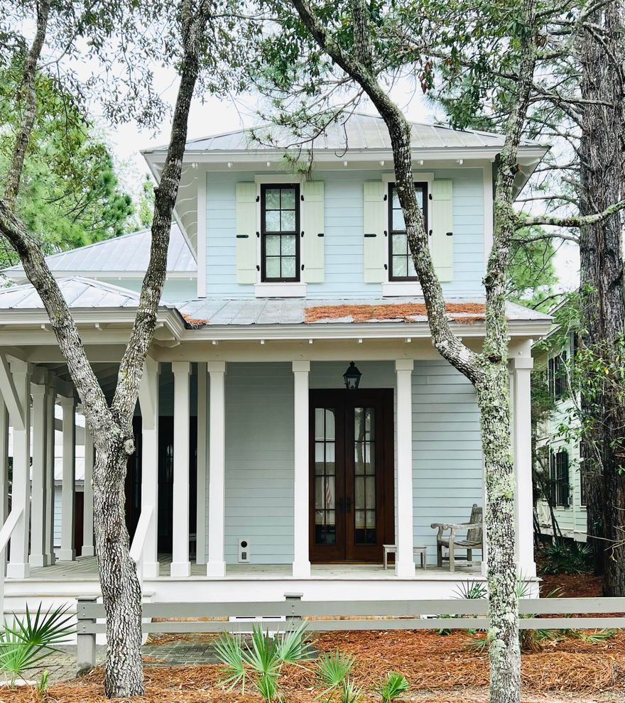 / Rare opportunity to own a never rented Watercolor home! / Positioned perfectly along Spartina circle's grass field and steps away from the newly completed Camp Watercolor this home offers a discriminating blend of casual elegance and hospitality with a chic twist that are evident as you enter this magnificent home. Being a three story, this four bedroom, four bath home offers lovely interiors furnished with many French antiques under the guidance of designer, French Country Imports and Lynda Shea Designs of Memphis, TN.As you enter through the foyer a beautiful 19th century hand painted Swedish armoire. This large open floor plan with ten foot ceilings throughout, provide ample room to entertain your guest. This home boast large Mahogany true French doors throughout and large plank | Rare opportunity to own a never rented Watercolor home! | Positioned perfectly along Spartina circle's grass field and steps away from the newly completed Camp Watercolor this home offers a discriminating blend of casual elegance and hospitality with a chic twist that are evident as you enter this magnificent home. Being a three story, this four bedroom, four bath home offers lovely interiors furnished with many French antiques under the guidance of  designer, French Country Imports and Lynda Shea Designs of Memphis, TN.

As you enter through the foyer a beautiful 19th century hand painted Swedish armoire. This large open floor plan with ten foot ceilings throughout, provide ample room to entertain your guest. This home boast large Mahogany true French doors throughout and large plank Brazilian walnut floors. Neutral colors are abound throughout the home that provide a perfect canvas for the features of a comfortable beach home or primary home. The third floor is open for the children equipped with dual bunk beds or to use as their playroom. Many built-in cabinets with drawers and storage areas, especially on the second floor. The gourmet kitchen offers gas thermodore range, large size ovens, and stainless steel appliances. Antique Marble Fireplace, all bronze plumbing fixtures, large walk-in showers, full size laundry with extra under the stairs storage area. Intricate millwork and solid eight foot tall door throughout home. This home is not a typical Florida vernacular house, but you can feel comfortable sitting inside the living area on main level, seeing all the well maintained landscapes that surround you in WaterColor and on the Cinnamon Fern Park!

Being a non-rental this home has been immaculate maintained. However this home offers strong rental projections (see documents section.) being so close to camp watercolor and Spartina Circle's grass field allures family renters from all over!

The community of Watercolor encompasses nearly 500 acres of coastal charm. Residents enjoy numerous amenities including kayaking, paddle boarding, & canoeing at The Boathouse, tennis center, numerous community pools, parks & green spaces, trails, fitness center, and beach access. The newly completed Camp Watercolor (Only steps away) and the expanded Beach Club make Watercolor more desirable than ever! Shopping and dining at the Watercolor Town Center and iconic Seaside is just a short stroll or bike ride away. It's your life, choose to "Be On The Coast!" 