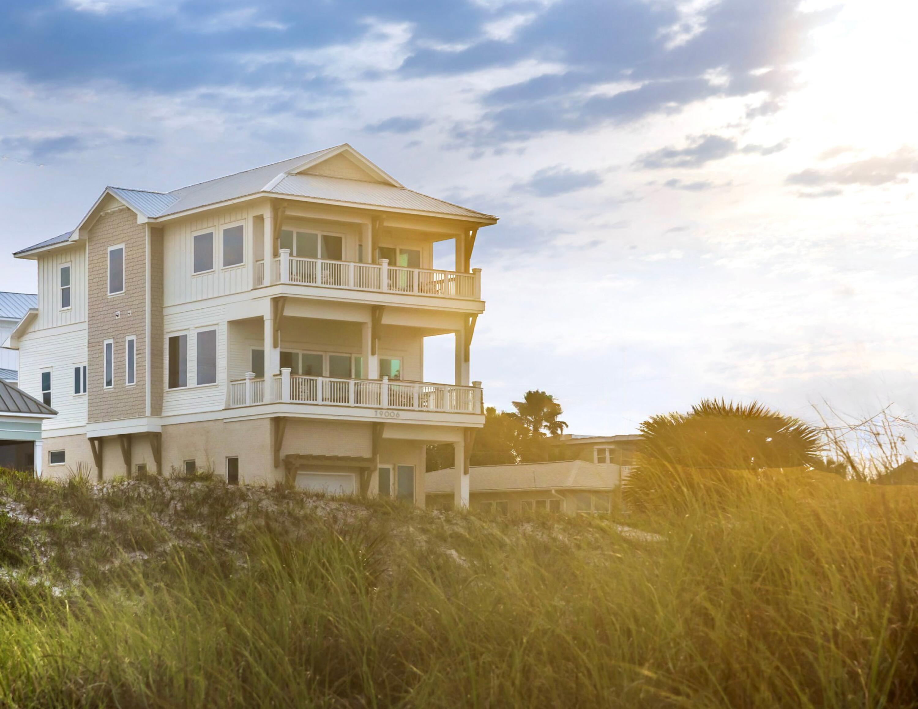 Experience the epitome of coastal luxury in this newly built, three-story haven in Panama City Beach's Laguna Beach area. This custom-designed retreat offers breathtaking Gulf of Mexico views and boasts 8 bedrooms, 8.5 bathrooms, and accommodations for up to 26 guests.Relaxation awaits with a private heated pool and hot tub, while the covered outdoor entertainment area features a gourmet kitchen with Subzero and Wolf appliances, a Lynx grill, and griddle. Inside, enjoy custom-designed interiors, a bar entertainment area, and an elevator for accessibility. With direct beach access directly across the street, everyday promises seaside bliss. Welcome to your ultimate beach escape.