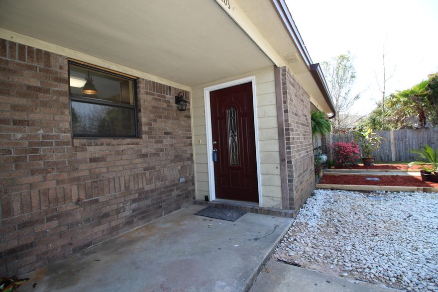 OWN A PLACE OF YOUR OWN! Take a look at this totally renovated townhome with a community pool. Step through the new leaded glass front door into the foyer and you will be pleasantly surprised. New Kitchen with lots of cabinets and counter space, new upgraded stainless steel appliances, pantry and a breakfast bar. Spacious living area with tile flooring throughout and a new sliding glass door leading out to the fully fenced yard. Inside laundry room and half bath conveniently located downstairs. Large master bedroom with laminate flooring and a walk-in closet also private access to the bathroom. Additional bedroom and a new bath with an extended vanity and designer mirrors and lighting. Great central location with-in walking distance to the mall, restaurants and both Air Force Bases!