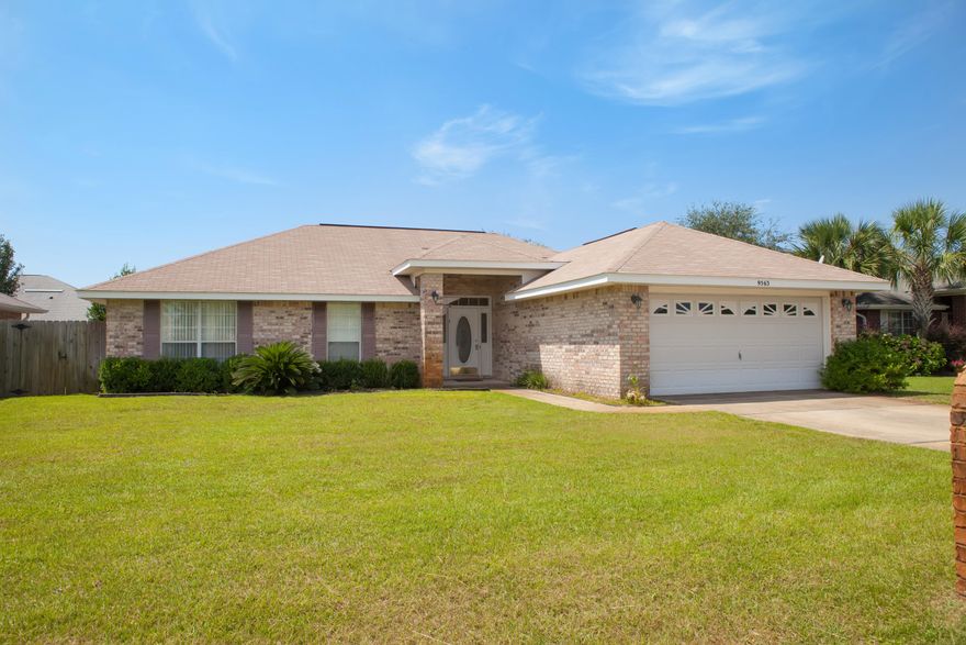Charm, peace and quiet set the tone for this all brick 4 bedroom/2 bath home located on a cul-de-sac just 8 miles from Hurlburt. Wide-open, large living room with vaulted ceilings leads to the generous kitchen and adjacent breakfast nook. Kitchen has plenty of cabinet/counter space and a large breakfast bar. Dedicated laundry room just off kitchen with open shelving lead into the two-car garage. The master bedroom is designed for serenity and space with ensuite master bath with double sinks, garden tub, separate shower, and a walk-in closet. Three other bedrooms share another full bathroom located on the opposite side of the house. French door leads to the added Florida room perfect for enjoying a good book or reading the paper. Enjoy the 6ft privacy fenced backyard plenty of space for . .