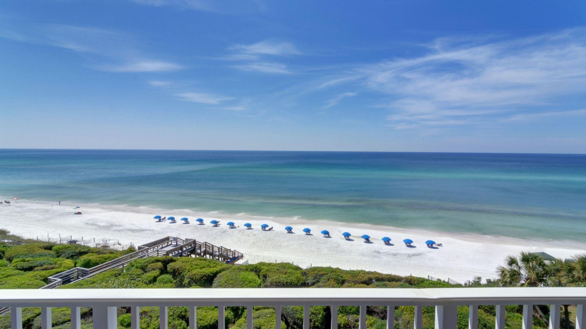 Location, Location, Location!!! Beachcrest Condos rarely come on the market. This beautiful 5th floor unit has been recently remodeled. White kitchen cabinets, all new Stainless-Steel appliances, double Stainless sink, granite counter tops, tile backsplash, tile floors in the kitchen, living/dining area and in the baths. Shiplap accent walls in the hallway lead past the full-sized washer and dryer and the kitchen with breakfast bar seating into the dining area with full size dining table and seating for six. The living room with custom upholstered sectional sofa provides enough seating for the entire family. The view from the Gulf Front balcony accessed from the living room has 180-degree views for magnificent sunrises and sunsets.. The main bedroom features a king bed and enjoys
