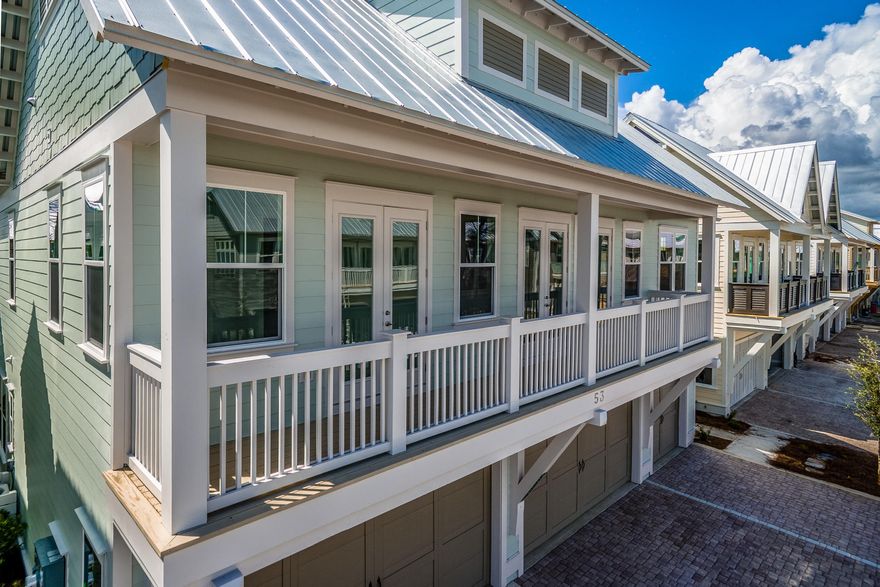 The Aruba Floor plan is uniquely designed with a one car garage attached. This incredible townhome features a vast open floor plan with six windows lining the living space, that opens to the large covered porch. The Gourmet kitchen includes stainless steel appliances, Granite counter tops, and several upgrades throughout. Crown molding and tray ceilings can be seen throughout the entire townhome. The master and guest bedrooms will be found on either side of the home. The master bathroom includes granite counter tops, dual vanity sink in Master, large walk-in closet, and a frameless glass shower. Residents will enjoy easy access to resort style pools, fitness area and private shuttle service to the beaches of 30A