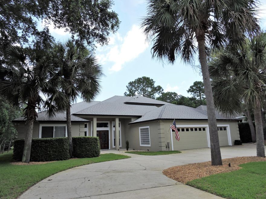 Executive home on the 5th green of the Marsh course in the prestigious gated community of Southwind in sought after Bluewater Bay. This stunning custom home has a large foyer, spacious great room, formal dining room, sitting area, media room, flex room, over sized 3 car garage AND a beautiful pool area. The attention to detail is evident from the minute you see this home. The home has beautiful glass and wood double entry doors,crown molding, cased windows and doors, 6'' base boards, surround sound, 12' ceilings in the great room, built in maple cabinetry and so much more! The family sized kitchen has plenty of custom maple cabinets, stainless appliances, granite counter tops and a breakfast bar with custom pendant lighting that opens to the formal dining room and sitting area. Pool 2006