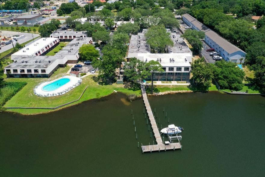 WATERFRONT!!! 1 Bed! 1 Bath completely updated! Private balcony over looks Cinco Bayou. Community Dock for fishing or relaxing over the water. Launch your kayak or paddle board! Community Pool and Tennis Courts!