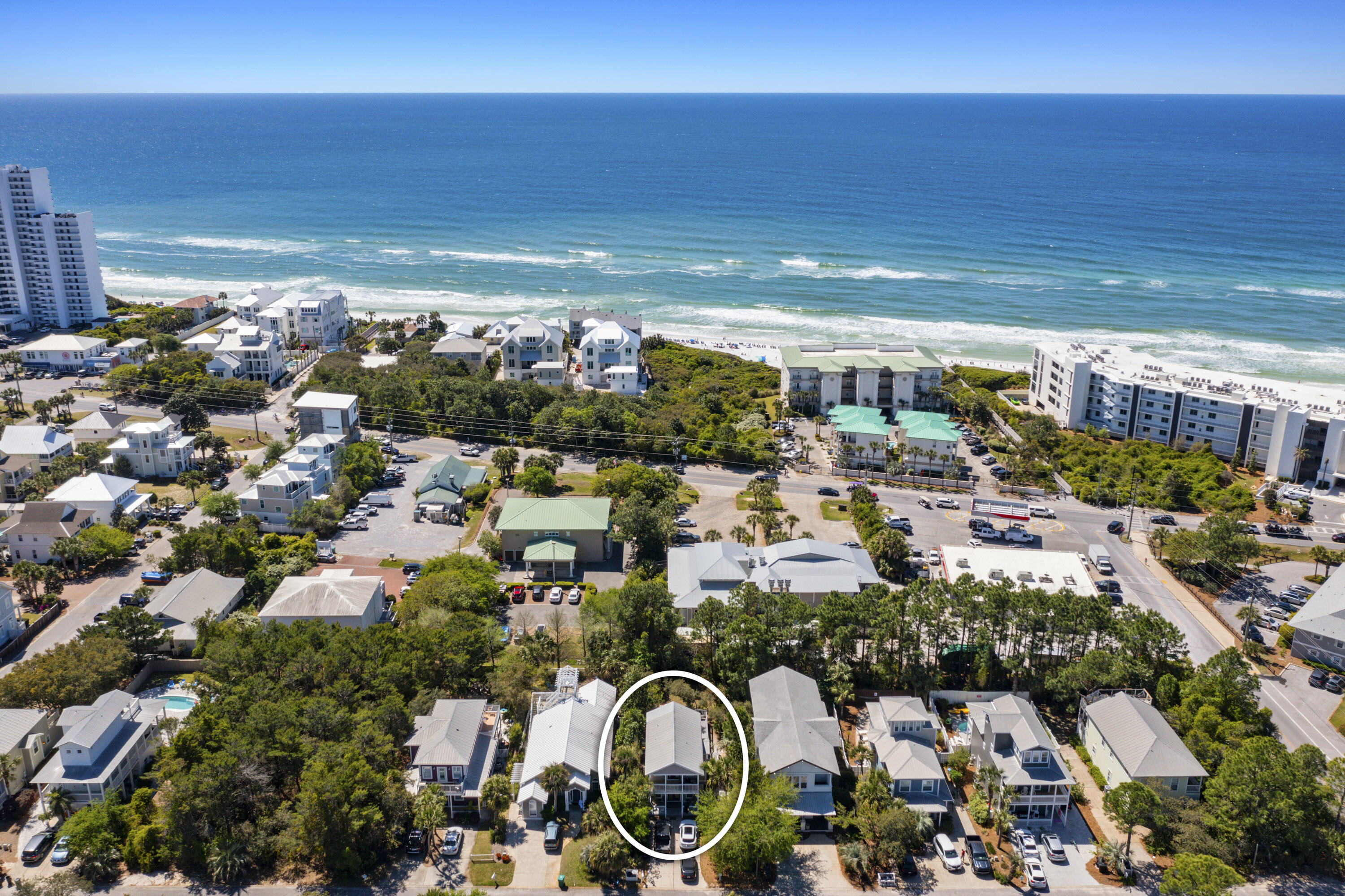 Welcome to your slice of paradise in the Village of Sugar Beach! This charming 3-bedroom home (with a new roof in 2024) is just one block away from the sugar white sand and turquoise blue water of the Gulf of Mexico. Imagine waking up to the sound of waves crashing and enjoying morning strolls on the beach.Nestled amidst the vibrant community of Seagrove Beach, this home offers not just a prime location, but also easy access to nearby shops and restaurants, making every day a vacation.Step inside to discover an open living/dining/kitchen space  The kitchen was recently updated and is a culinary enthusiast's dream, boasting stainless steel appliances and a gas stove that'll have you cooking up a storm. A first floor bedroom with access to the large deck outside completes this level Upstairs, each of the two bedrooms features its own balcony, The Primary bath was recently updated including new tile and fixtures. When it's time to entertain, the spacious back deck beckons with its promise of al fresco dining and leisurely evenings under the stars.

Plus, with access to the community pool, you'll have the perfect spot to cool off after a full day at the beach.

Don't miss your chance to make this beachside retreat your own. Schedule a showing today and start living the laid-back coastal lifestyle you've been dreaming of!