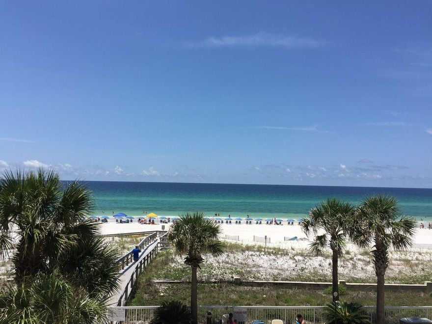 Situated on the irresistible shores of Okaloosa Island, 309 Azure is in the heart of what is mesmerizing about the Emerald Coast. A spacious 3 bedroom, 3 bath Gulf front condominium ideally situated on the third floor directly in the center of the building offering expansive beach and pool views. The master suite allows access to the balcony, two additional bedrooms at the front of the condo, one with an en-suite.  Fully furnished vacation rental conveniently located just around the corner from the Boardwalk, The Gulfarium and Wild Willy's Adventure Zone.  Azure amenities include over 515 feet on the emerald green waters of the Gulf of Mexico, beach service, two hot tubs, two pools, one heated in the winter, family grilling area and fully equipped exercise room.