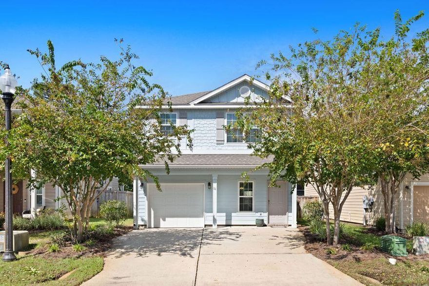 This spacious home has it all! It is a mere 5-minute drive from the beautiful 30A beaches. With its open concept downstairs, entertaining is easy. Included in the HOA is lawn service (backyard included) and a community pool!! The kitchen boasts granite throughout and all stainless-steel appliances.  The upstairs has a convenient laundry room, 2 large bedrooms with full baths and a massive master bedroom closet that you have to see to believe.