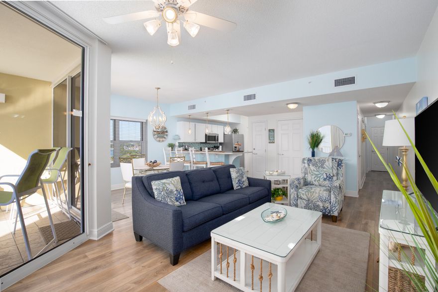 TURN KEY AND RENTAL READY! This Beautifully Remodeled 1 Bedroom, 1 Bathroom End Unit Condo Is Located In The Highly Sought After Waters Edge! Features Include: Fully Applianced Kitchen With Stainless Steel Appliances, Quartz Countertops, Beautiful Backsplash, Spacious Master Bedroom, Breakfast Bar, Vinyl & Tile Flooring Throughout, 9 Foot Ceilings, Stacked Washer & Dryer & An Oversized Balcony With Gorgeous Views Of The Gulf Of Mexico! You'll Love The Convenience Of Being Located On The 4th Floor With A Walkover To The Parking Deck. Waters Edge Is Conveniently Located On Okaloosa Island Just Minutes Away From The Shopping, Restaurants & All Of The Entertainment That The Emerald Coast Is Known For. Schedule Your Private Showing Today And Don't Miss Out!