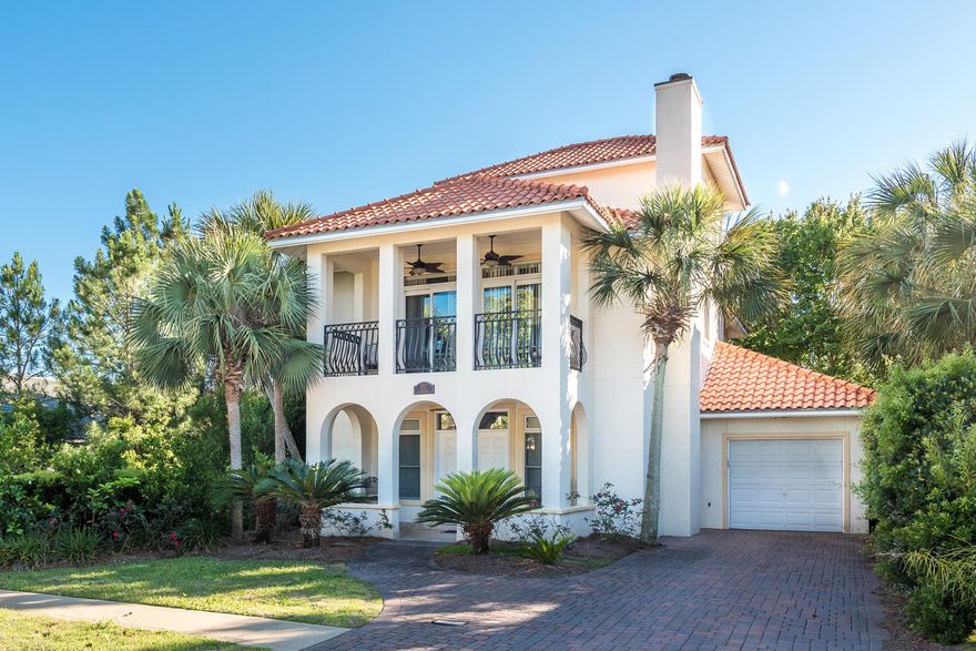 Mediterranean style, fully furnished and turn-key renovated home in a private gated community of Destiny East. Well-maintained home located on the south beach side of Emerald Coat Parkway. Great as a primary home or rental investment. A quick walk or golf cart drive to the beaches. Potential room for a private pool in backyard. As a private gated community, Destiny East has amenities of two community pools, the clubhouse features tennis courts, a fitness center, imax theatre, children's playground and lake access.