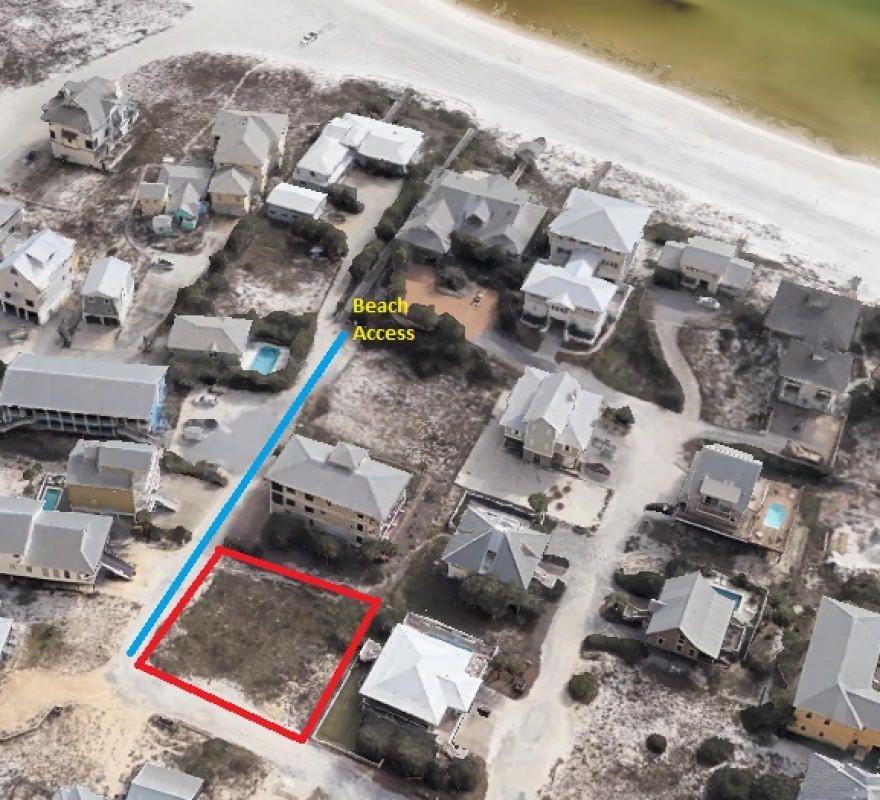 Extra large, rare 100 X 100 corner lot just 60 yards from the beach access to an uncrowded, beautiful area of exclusive Grayton Beach! The site has space for a large home, pool and garage/carriage house. Why buy an existing home when you can build exactly what you want? Listen to the surf from your house. Should have great views of the gulf and dunes. Take advantage of one of the last remaining 100 X 100 lots in this quiet Grayton Beach neighborhood.