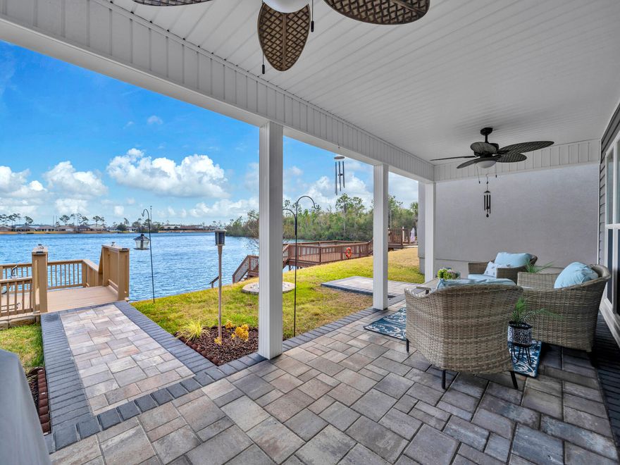 Opportunity to own a lakefront home that has been meticulously maintained in the desirable Lake Marin neighborhood. This 4bed/2 1/2 bath home has many updates including Pella windows 2021, water heater 2021, roof 2019, gutters/duct work 2021, deck pavers 2024 & this list goes on. Low maintenance living with lawn care included  with HOA. You'll enjoy many days of swimming/fishing/kayaking. Your morning cup of coffee or sunset drink with lake views off your deck or porch will create many memories.