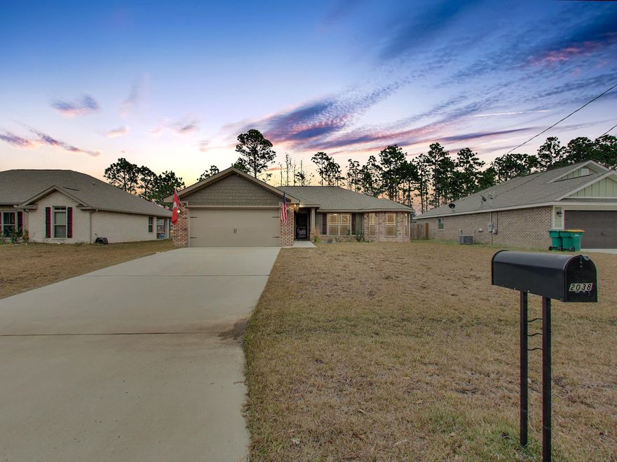 2016 built 3 bed 2 bath with lots of hand-picked upgrades! Granite counters in kitchen, upgraded appliance package, Dark wood cabinets, and tile flooring in the kitchen. Open floor plan with trey ceiling in living room, custom built in desk, carpet flooring and split floor plan. The master bedroom has trayed ceilings to give the home the custom look it needs. Master bathroom has a large walk-in closet, large soaker tub with tile surround, double vanity, and separate toilet area. Exterior is Craftsman Style and consists of Hardi-plank and Brick. Other nice features include Vinyl Low-E windows, 50 gallon hot water heater and upgraded Brushed Nickel faucets in bathrooms, and an oversized back patio for entertaining.