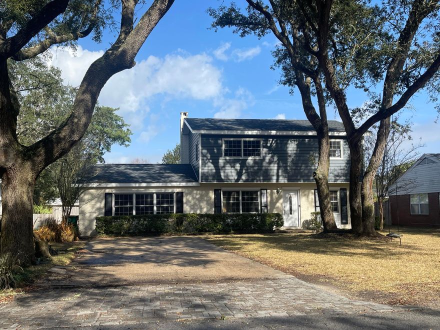 Move-in Special - $500 off first month's rent! Across from Meigs Beach, this two-story, 4-bedroom, 2.5-bathroom home offers an exquisite retreat in an enviable location. Enter a sprawling great room with double living areas, kitchen with granite countertops, custom cabinetry, and stainless steel appliances. Second living area features cozy fireplace, with french doors to a paved patio. Lush backyard with a pool. Pool care included. Sprinkler system and fenced backyard, as well as a delightful tree swing in the front yard. Close proximity to Meigs Beach for leisurely activities like boating, fishing, and beachside strolls, complemented by the convenience of a nearby boat launch.  Easy commute to bases. Pets may be considered case by case with nonrefundable pet fee and prior owner approval.