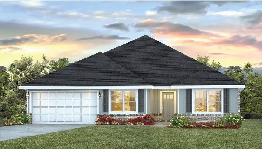 STUNNING NEW CONSTRUCTION going up NOW in Plantation Woods Community. The sought-after Sawyer floor plan, a spacious 5 bed, 3 bath home, built-in lighting, nice, covered patio, gorgeous wood-look flooring & frieze carpet in the bedrooms. Well-designed kitchen features beautiful Stone countertops, undermount sinks, large island bar, stainless appliances & corner pantry. Roomy breakfast nook & separate dining area. Fabulous Open Design is perfect for relaxed living & entertaining. Spacious bedroom 1 & the adjoining bath offers a double stone vanity, walk in closet, tub AND separate shower. The Smart Home Connect System includes several convenient Smart Home Devices & Fabric window & door hurricane protection is also included. Striking exterior, awesome curb appeal & fast growing area.