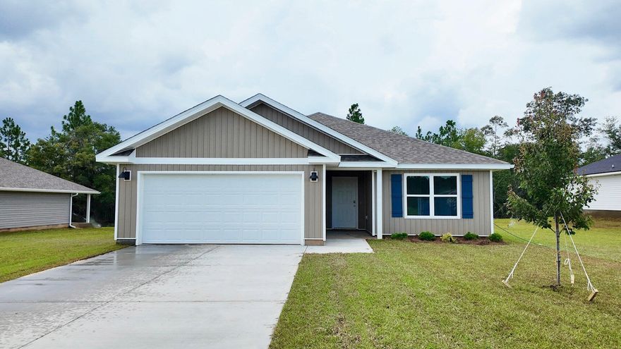 Builder will pay all Closing Costs, ask us about our current rates!Brand new construction in the NEW Hidden Lakes Community gives you quick access to the airport, military bases, an easy commute to the spectacular beaches of Fort Walton and Destin and nearby golfing. Close access to Corklin's Lake for fishing, kayaks & swimming. The charming Lismore model offers a fabulous open layout for relaxed living, 3 bedrooms, 2 bathrooms, and a 2-car garage. The well-designed open kitchen includes stainless steel appliances, a smooth-top range, built-in microwave, quiet dishwasher, corner pantry, island bar, eye-catching wood-look flooring, and plush carpet in the bedrooms.  A Smart Home ''Connect'' system features several convenient devices.