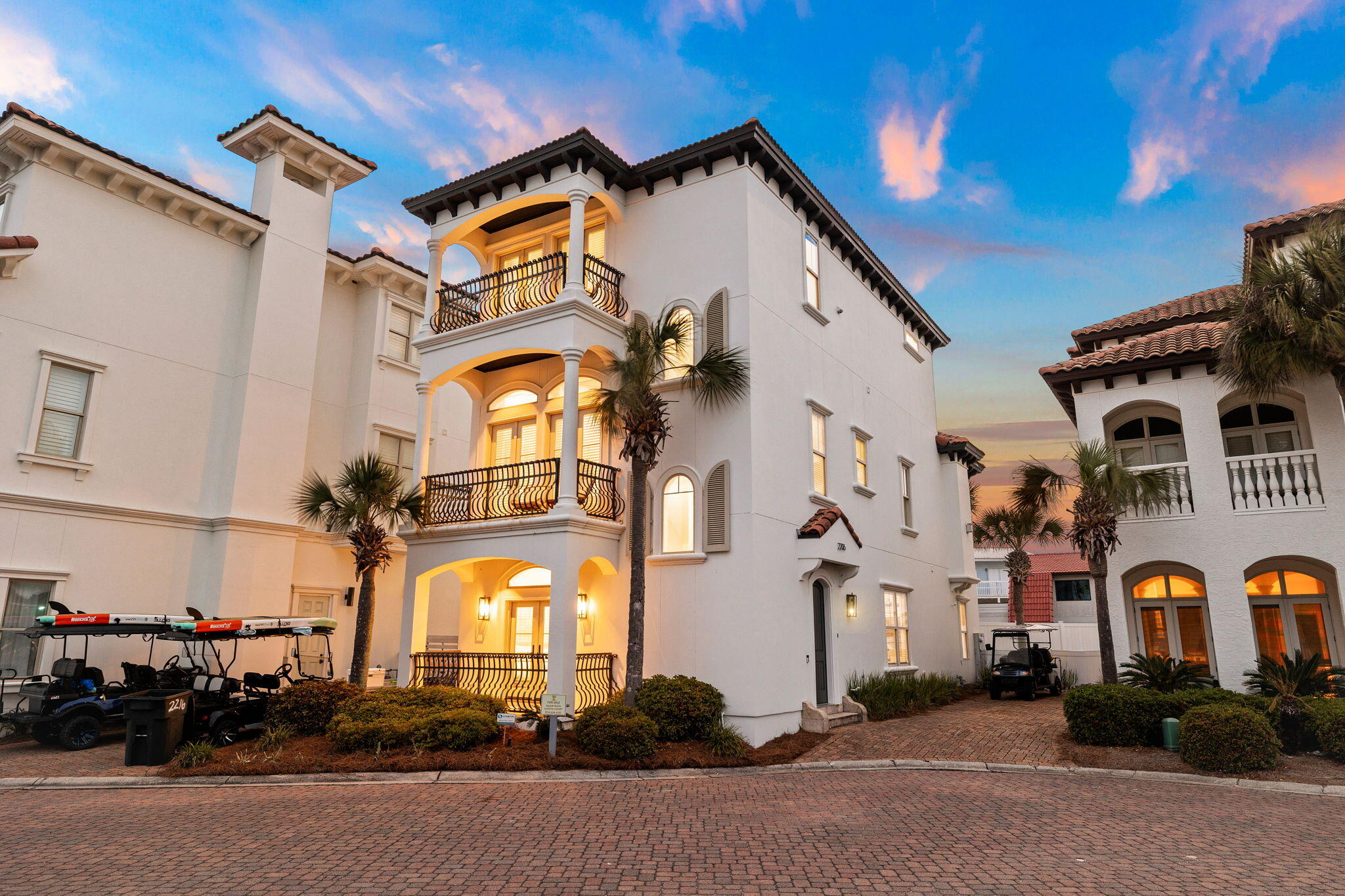 Discover Palmeira Villas, a charming enclave nestled within the serene community of Blue Mountain, just a half block and steps way from Blue Mountain's sugar white beach's and emerald green waters along the picturesque shores of Scenic Highway 30A. This recently renovated Mediterranean retreat offers an idyllic setting with a private pool, an elevator, and captivating Gulf views. Situated just a minute's walk from the pristine beaches, and some of 30A's most popular dining favorites like Blue Mountain Beach Creamery, Cowgirl Kitchen, For the Health of it, The Blue Mtn Bakery, Coffee Shops, Mimmo's, Basmati's, McTighes, and Red Fish Taco, this property is perfectly positioned for an unforgettable vacation experience.