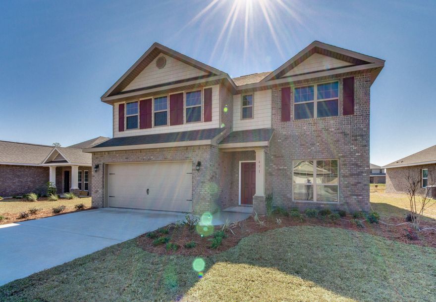 This home is MOVE IN READY. DON'T MISS OUT. Lovely 4 bedroom + Bonus Room home features convenience of the master bedroom downstairs, with the added privacy of additional bedrooms upstairs. The bonus room makes for a great entertainment area, or an area for family to gather. Guest bedrooms feature a Jack and Jill bathroom. 4th bedroom is 15x19 feet, like a second Master Bedroom! Kitchen is great for entertaining with breakfast bar and new GE appliances. There are 3.5 bathrooms as well. The outside covered patio is spacious and makes for great entertaining and barbeques! Don't wait!!