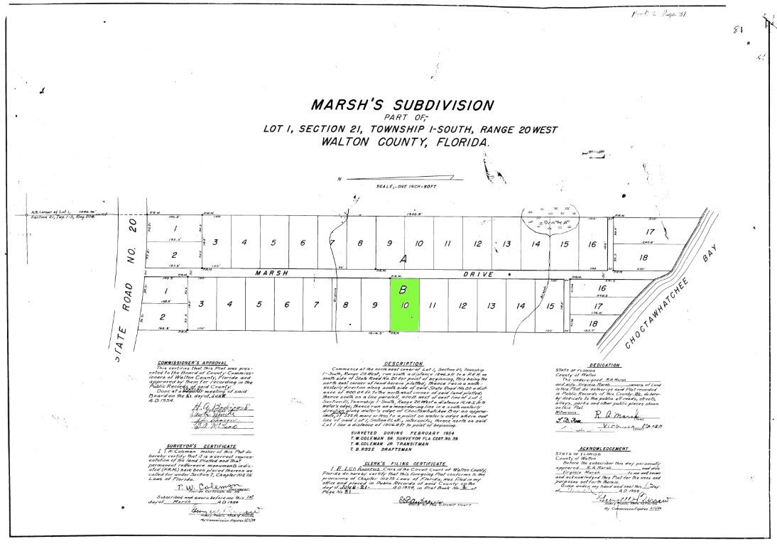 Marsh's Subdivision - Land