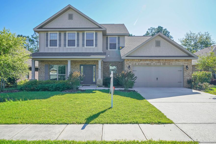 Don't miss out on this rare opportunity to own in The Whispers at Hammock Bay! Hammock Bay boast unmatched amenities and is located just 15 minutes North of the amazing 30A beaches! This home offers ample space for a large or growing family. Features- 4 bedroom/ 3.5 bath/ HUGE Game room AND a covered back porch. The property backs up to a wooded preserve and has a privacy fence on both East and West sides! This home boast a first floor Master, 20 foot ceilings in the living area, fireplace, walk in pantry, tons of storage, an oversized garage, a whole home water filtration system and the garage is even pre-wired with a 220V for a TELSA!