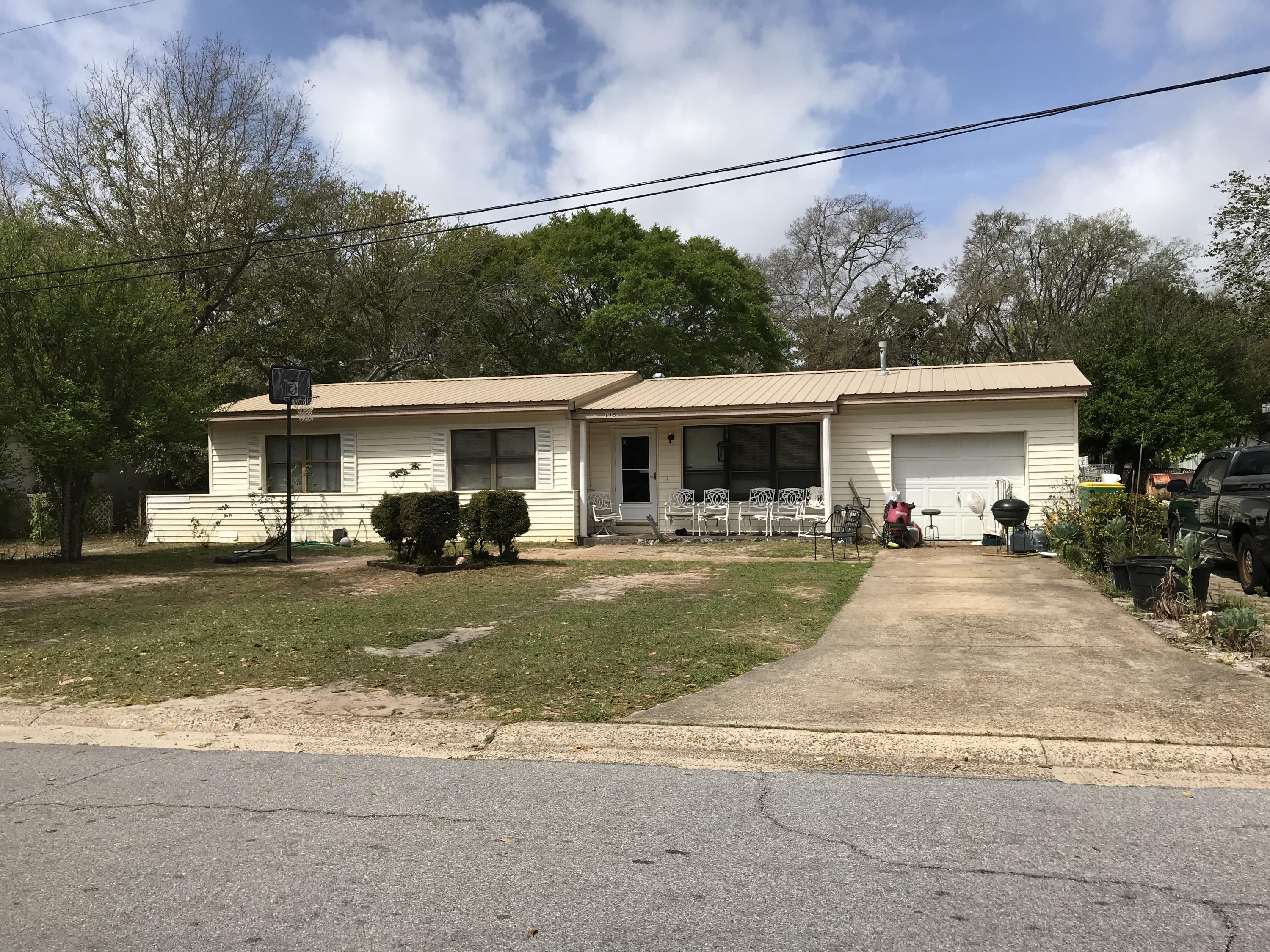 Investors check out this 4 bedroom 2 bath home that is centrally located and close to Eglin AFB and Hurlburt Air Force Base! LARGE BACK YARD is a plus for backyard activities; There is a great park across the street to enjoy! Great rental opportunity; Metal roof 2013; new carpet 2016; NEW HVAC 2021 and new duct work in 2019!