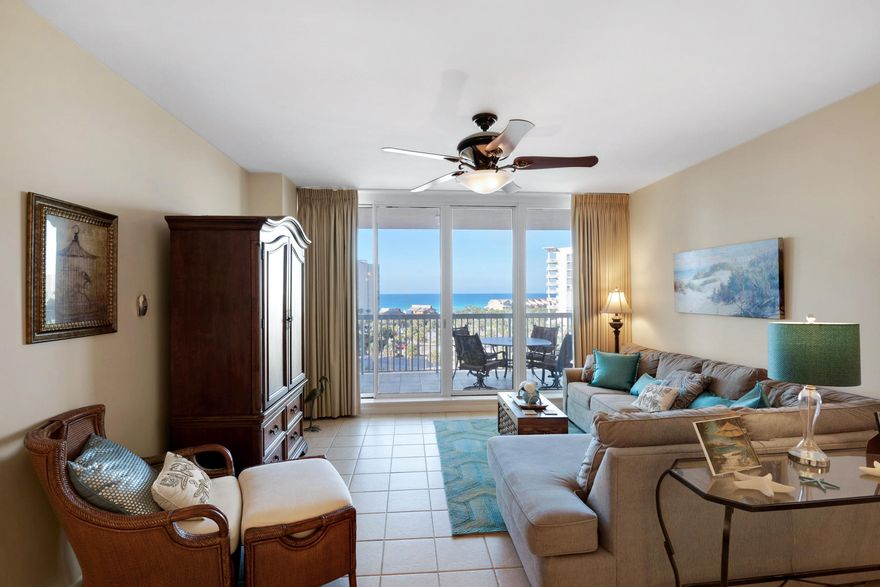 This 7th floor two bed, two bath fully furnished condo in St. Lucia at Silver Shells is in immaculate condition. You would have no idea that this is a rental property! Enjoy tile floors in the living area & bathrooms, and gorgeous views & access to the large terrace from every room in the condo. Master bath has double vanities, a jacuzzi tub and walk-in shower. St. Lucia has a newly renovated lobby, assigned garage parking, climate controlled storage, private pool, hot tub and grill area. In addition, the Silver Shells Resort, located in the heart of Destin, provides every amenity imaginable, including 24 hour gated and guarded entrance, cardio & weight rooms, 4 tennis courts, basketball court, 7500 sq. ft. lagoon pool, an indoor/outdoor heated pool, several hot tubs, children's play- - ground, the Silver Shells Day Spa and Ruth's Chris Steakhouse. This 27+ acre resort, with lots of green space, has over 1000 feet of beach frontage and a Sand Bar on the beach serving food and drinks in season.