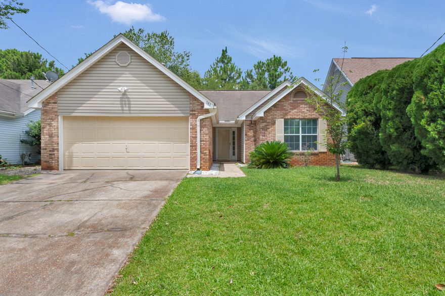 NEW ROOF! HVAC 2015, Water Heater 2017. This adorable three bedroom, 2 bathroom home features a split, open floor plan and high ceilings. The kitchen features plenty of storage space, an eat-in space, pantry and a breakfast bar. There's also a separate formal dining room space. The master bedroom is spacious and features a walk in closet and en-suite bath with a double sink. The laundry room is indoors, off the kitchen prior to entering the 2 car garage. Outside you will find a nicely sized fenced in yard with a recently refinished deck. Schedule your showing today!