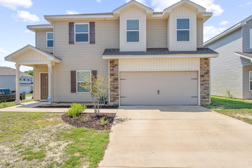 Custom design by Award Winning Signature Builders. The Primrose plan is a four bedroom with two and a half baths. The office/ den could be converted to a 5th bedroom. This spacious floor plan, over 2500 square feet, offers an open living area with kitchen, dining and living room flowing together. Lots of natural light. Many upgrades are standard with this quality builder. Recessed lighting, tray ceilings, french doors, lever door handles, ceiling fans with lights, and blinds throughout. Kitchen with stainless appliances, granite counters, & cabinet hardware, French door fridge. Coffee or wine bar area. Breakfast bar. Pantry too. The primary suite offers two spacious walk-in closets, tray ceiling, ceiling fan with light, and a spacious size.