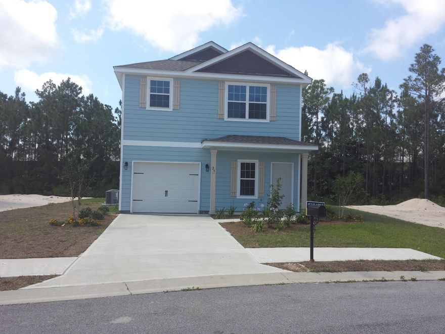 Less then half mile to public access to drop their boat in the Bay. The exceptional walk in closet in the main master is a must see! Very large back deck. Other lots available with this floor plan. Hurricane shields for all windows and doors! $5,500 in closing costs with preferred lender.