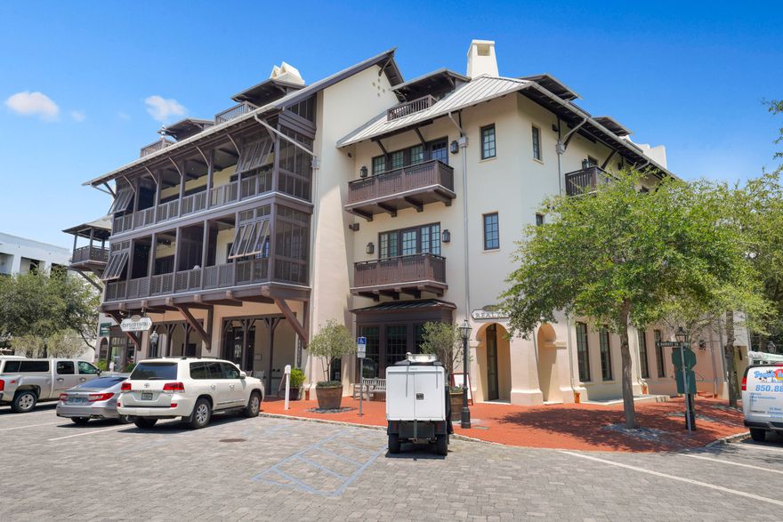 Welcome to #10 Barrett Place, where luxury and elegance converge in the heart of the pedestrian-friendly Rosemary Beach community. This captivating two-bedroom condo offers an array of top-notch finishes, creating a space that exudes sophistication and comfort. Step inside and be amazed by the meticulously designed kitchen, boasting Viking stainless appliances - including a gas range, and exquisite white marble countertops. The modern, full kitchen is a culinary haven that even the most experienced chef will appreciate. Throughout the condo, warm-toned wood flooring adds a touch of timeless elegance.  Barrett Place provides premium amenities, including underground parking for convenience, elevator access for easy mobility, and separate deeded storage to keep your belongings organized