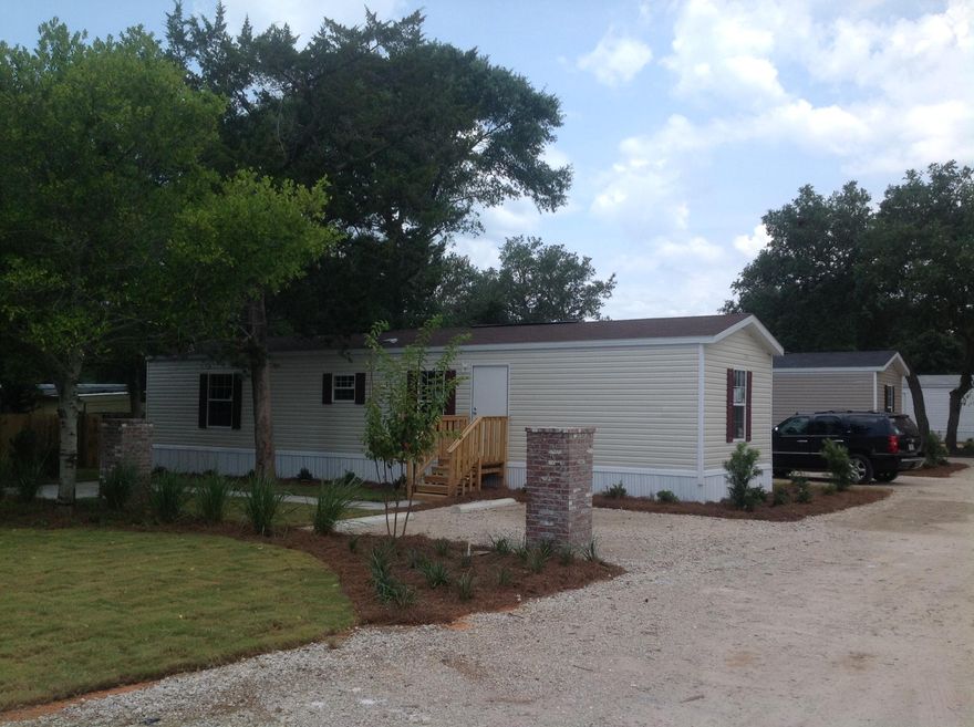 Prime investment opportunity in West Destin, park contains 7 brand new mobile homes with underground utilities, new water and sewer lines, landscape and driveway. As well as additional storage unit for each home.Inventory includes:One 3 bedroom 2 bathFive 2 bedroom 2 bathsOne 1 bedroom 1 bath.