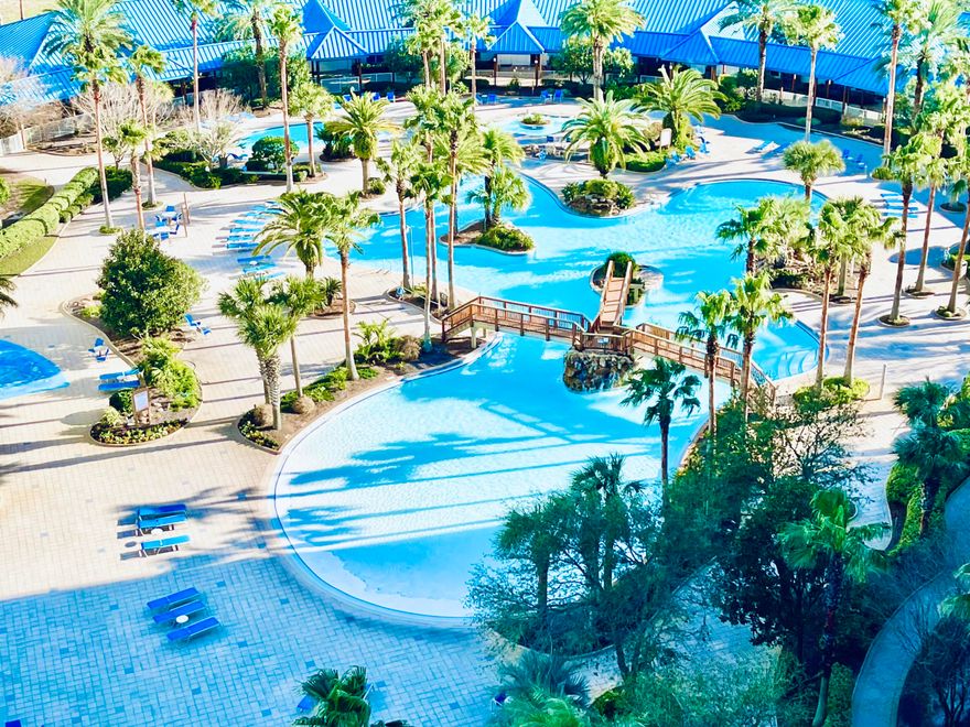 The Ultimate Florida Lifestyle, All utilities included in the Qtrly Dues in this amazing 5 Star Resort. Include Electric, Water, Cable, Internet. 11th Floor Views Galore, Gulf views overlooking the 11,000 sq ft lagoon pool and lush Tropical landscape. Full 2Bd/2Ba upgraded, fully furnished in beach inspired decor, Double Balconies, New Carpet, upgraded bedding and furniture. Onsite amenities include Lagoon pool, heated second pool, hot tub,  Palms Bistro Restaurant, Coffee house, Good Vibes Bar w/ wkly entertainment & pool side food and cocktail service, Tennis, Pickleball, Large Gym, Indoor Billiards, Darts/Sports Bar with Large Screen TVs for the perfect game days.  This High end turn Key unit has great rental history, w/$28K on the books so far this year, with 95% summer still bookable.