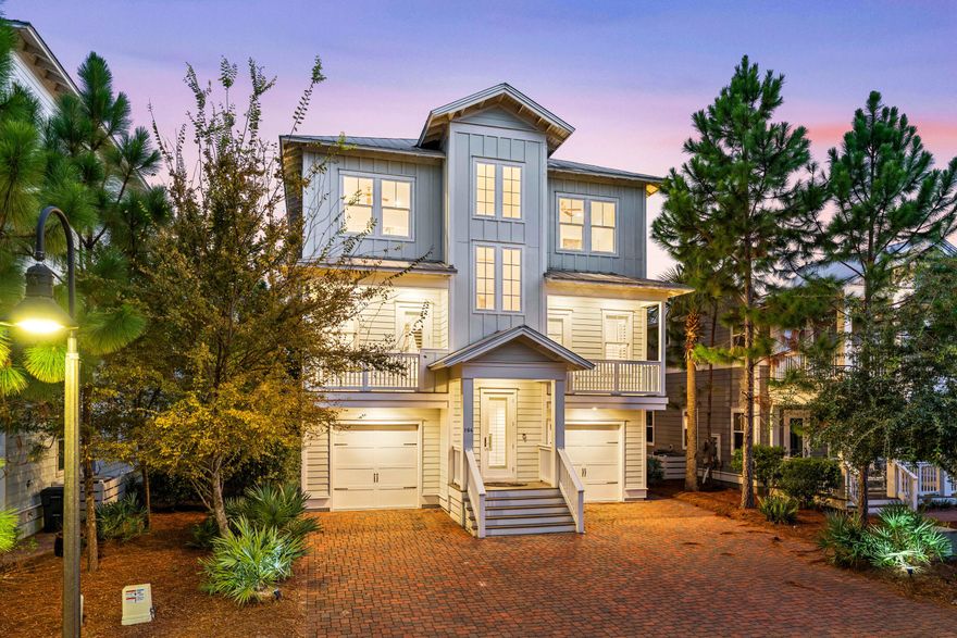 Welcome to the largest and only available Key Largo plan available in the desirable community of Prominence, South of 30A. Built in 2017, This coastal elegant home boasts 4,243 sqft showcasing 6 bedrooms, 6 bathrooms, 2 car garage, multiple covered decks, and a custom oversized driveway. The kitchen features custom white cabinetry, with soft closed doors, under the cabinet lighting, stainless steel appliances, quartz countertops, an expanded walk-in pantry, a large island, and stainless steel sink. This home is grandfathered in for a private pool in the backyard. Exceptional craftsmanship and finishes can be seen throughout the house including crown moulding, shiplap, 8 ft doors, 10 ft ceilings, hurricane impact doors, hurricane impact windows, and tankless water heaters. Strong Rental Potential up to $200K per year. Never been rented and offered fully furnished. A private elevator opens to all 3 floors for easy accessibility. HOA includes landscaping, beach shuttle, security, resort style pools and bbq area, and gym. A short stroll over to The Big Chill 30A, where you'll find a variety of entertainment, restaurants, shops, and more. This home is one of a kind and won't last long.
