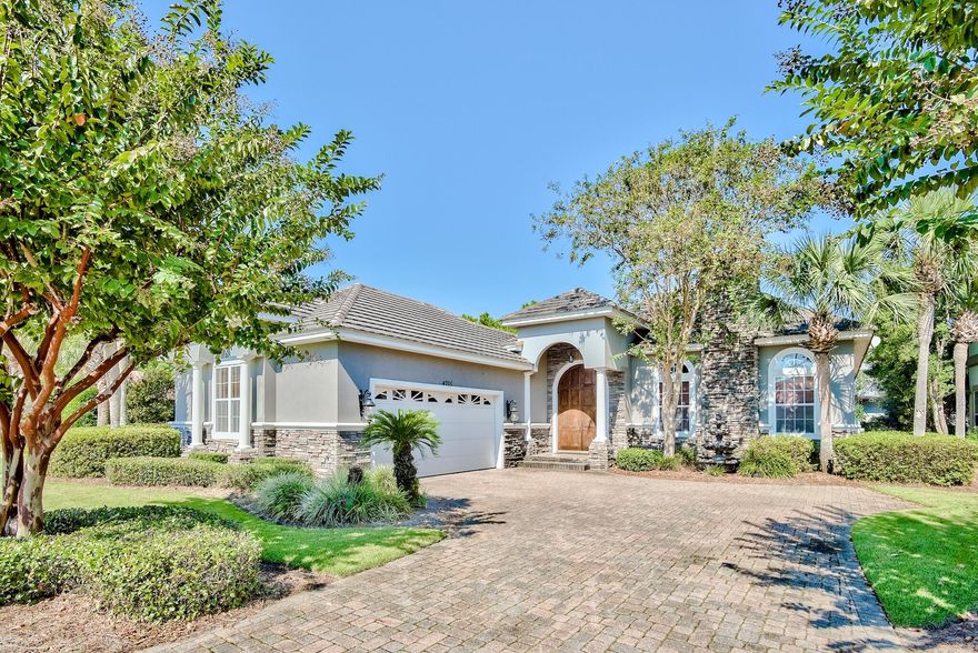 This fabulous former Parade of Homes winner has a grand courtyard entrance into a screened pool courtyard with a guest house. Beautiful, well-maintained three-bedroom home and one bedroom guesthouse, located in the private gated community of Destiny East.  This is a forever home with one level living, high ceilings and large rooms.  This home conveys fully furnished.  Notable features include a private, heated pool and hot tub in a fully enclosed lanai, three car garage, two in front and one on the side in the back of the home, outdoor kitchen area, multiple living areas and privacy and located just a short walk or bike ride to the beautiful white sand beaches.
4705 Seastar has been very well maintained and is ideal for anyone looking for a primary home, rental or secondary home. The home has large spacious rooms with an open floor plan.  This open floor plan is an entertainer's dream.  New JennAir refrigerator in 2019, Pool resurfaced in 2017, painted outside in 2016, new insulation in attic in 2019, new sod 2019, rescreened lanai in 2021, Aqualink bluetooth control for the pool in 2018 (more updates listed in documents section).  
Destiny East is a private, gated community offering outstanding amenities for owners and guests of owners including a staffed clubhouse, private security patrol, resort style pool, fitness center, playground and tennis courts. Destiny East is centrally located near world-class shopping, dining, and entertainment such as the Destin Commons, Sandestin Outlets, Whole Foods and Grand Boulevard and is only a short walk or bike ride to numerous prime public beach accesses.  ***Buyer to verify all measurements and information***