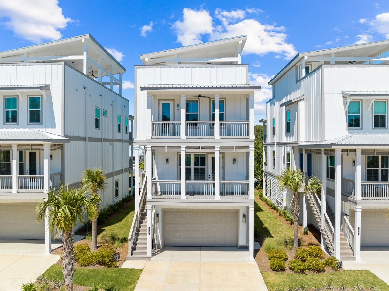 STUNNING home with AMAZING ROOFTOP views of Inlet Beach, sunsets, and the GULF of Mexico! Twin Palms is Inlet Beach's newest luxury beach community within a 3-5 min walk of Rosemary Beach, 30Avenue, Destin Ice Seafood Market and some of the area's best restaurants including Aja Asian, Amigos Mexican Cantina, Amici Italian Kitchen, Canopy Road Cafe, Cuvee 30A, Idyll Hound Gastropub, Goatfeathers, and Shades Bar and Grill. Also, just a quick walk or bike ride to the beach, this home would be a perfect second home or short term rental! The home is being sold fully FURNISHED and is ready for the new owner to enjoy! Noteworthy features include, 2 car garage with enough space for golf cart as well, chef's kitchen with ss appliances, including a gas range cooktop and double ovens. The primary