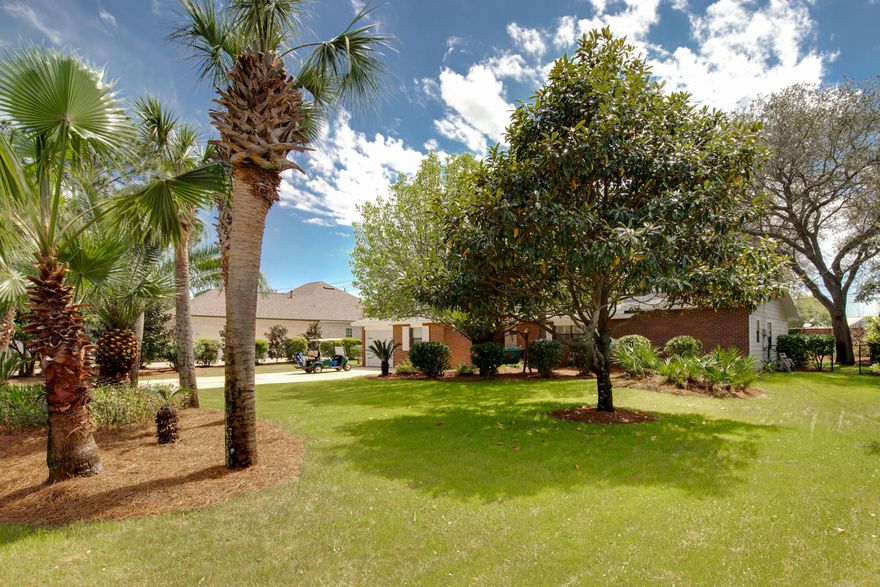 Sandestin Estates is a conclave of wonderful private homes on unusually large lots behind the gates of the Sandestin Resort. This traditional style 4 bedroom 2 bath home with nearly 2000 sq ft of living space resides on a landscaped nearly half acre lot west of the main gate. The home is move in ready. The large living room with vaulted ceilings boasts a fireplace and blissful views out to a HUGE fenced in backyard. The homes in Sandestin Estates pay only one assessment per quarter. Live here and access all the amenities Sandestin has to offer. Buyer to verify all items deemed important.