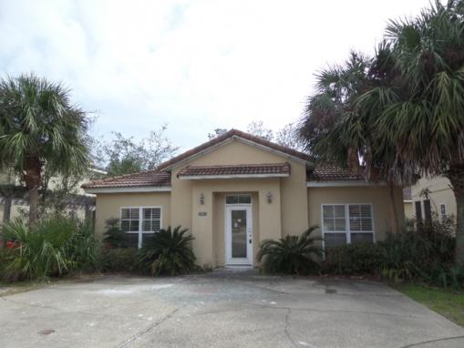 This charming 3/2 home in the gated Tuscany community has lots of potential. It is a one story home with a split floor plan, SS appliances, tile floors in the main living areas & baths, custom closet built ins, & a cute fenced back yard. Conveniently located just a short walk from the community pool and a few minutes from everything else, including the beautiful beach! The home does have damage from flooding caused by rain in April 2014 and it needs work, but could be a perfect opportunity to make this great community your home.