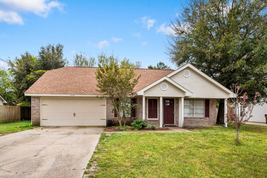 Welcome to this charming 3 bedroom, 2 bathroom home in the Live Oak subdivision! Situated on a 0.25 acre lot, this ranch style property has recent updates including fresh interior paint, a 2022 roof, 2022 water heater, and LVP installed throughout the common areas and bedrooms. The kitchen features granite countertops, tiled flooring, and stainless steel appliances. The large, fenced-in backyard has plenty of room for outdoor entertaining or to store your larger water toys. And the best part...there's NO HOA!