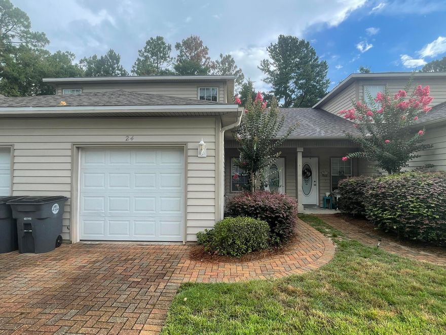 Welcome to this well-maintained 3-bedroom, 2-bath townhome ideally situated near military bases, beautiful beaches, shopping centers, restaurants, schools, and more. This upgraded home features a pavered driveway, a 1-car garage, and includes lawn care for added convenience.The first floor offers a spacious living room with access to the back patio, a well-appointed kitchen with stainless steel appliances, granite countertops, and ample cabinet space, and a charming dining area accented with arched doorways. You'll also find the laundry area, complete with a washer and dryer, and the primary bedroom, which includes an en suite bathroom and sliding glass doors leading to the patio.Upstairs are two additional bedrooms and another full bath, providing comfortable space for family, guests, or a home office. Pets may be considered with prior owner approval and a non-refundable pet fee. No smoking or vaping is permitted on the property.

This lovely home combines comfort, convenience, and location, making it a great rental opportunity you won't want to miss.
