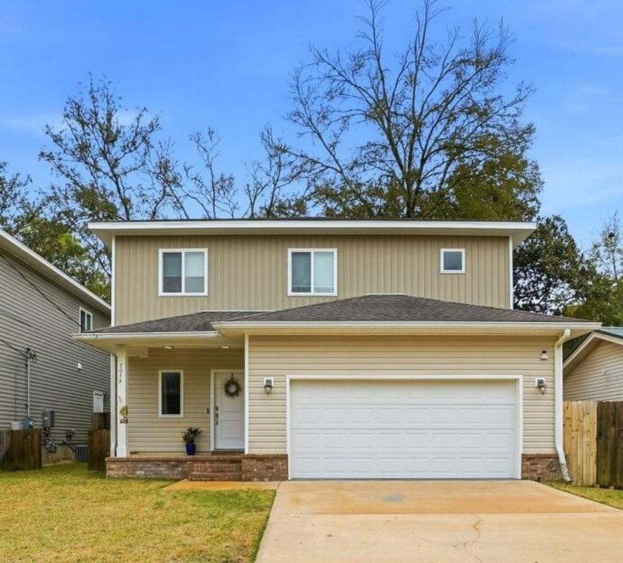 If location is key... this is the home you have been waiting for! Located in the heart of Niceville, this beautifully maintained 4-bedroom, 2.5-bath home offers walkable access to a local coffee shop, brewery, restaurants, both the middle and high schools, Niceville Children's park, skate park, library, soccer/ball fields, Meigs Park, plus it's just a 10-minute drive to the East Gate of Eglin AFB and 7 to the VPS airport! Built in 2019, 707A Cypress Drive welcomes you with an inviting entryway that opens to a spacious, light-filled floor plan designed for comfortable everyday living. The kitchen is a standout feature, showcasing 42' shaker cabinets with soft-close doors and drawers, quartz countertops, farmhouse sink and plenty of prep space for gathering and entertaining. Downstairs features durable laminate flooring, while upstairs bedrooms are carpeted for sound control and comfort. The bathrooms offer beautiful wood-look tile for a clean, modern finish. All bedrooms are generously sized and easily accommodate larger furniture pieces.
Additional features include:
Rinnai tankless water heater (panel currently out; system fully operational)
Electronic dog door activated by collar chip
Smooth and tall ceilings throughout
Double garage with ample driveway parking
Screened porch and patio area -- perfect for grilling, relaxing, or enjoying a fire pit evening
Plywood hurricane shutters included for added peace of mind
This home offers the perfect blend of convenience, comfort, and lifestyle in one of Niceville's most desirable central locations.
