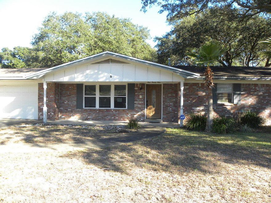 Welcome to one of Fort Walton Beach's sought out neighborhoods! Homewood S/D is nestled among the Northgates Community. Perfect family friendly area with sidewalks, mature trees, and spacious yards. The most poplar subdivision during Christmas time featuring the Luminaries event. Single story brick home on a quarter acre with 3 bedrooms, 2 full bathrooms, and a 2 car garage. Open kitchen with ample cabinet space and pantry. Kitchen overlooks family room with cozy fireplace. Wood floors in living room, family room, dining area, bedrooms, and dining area. Large fenced backyard. Auction.com for more details.